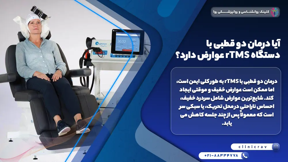 تصویر آیا درمان دو قطبی با دستگاه rTMS عوارض دارد؟