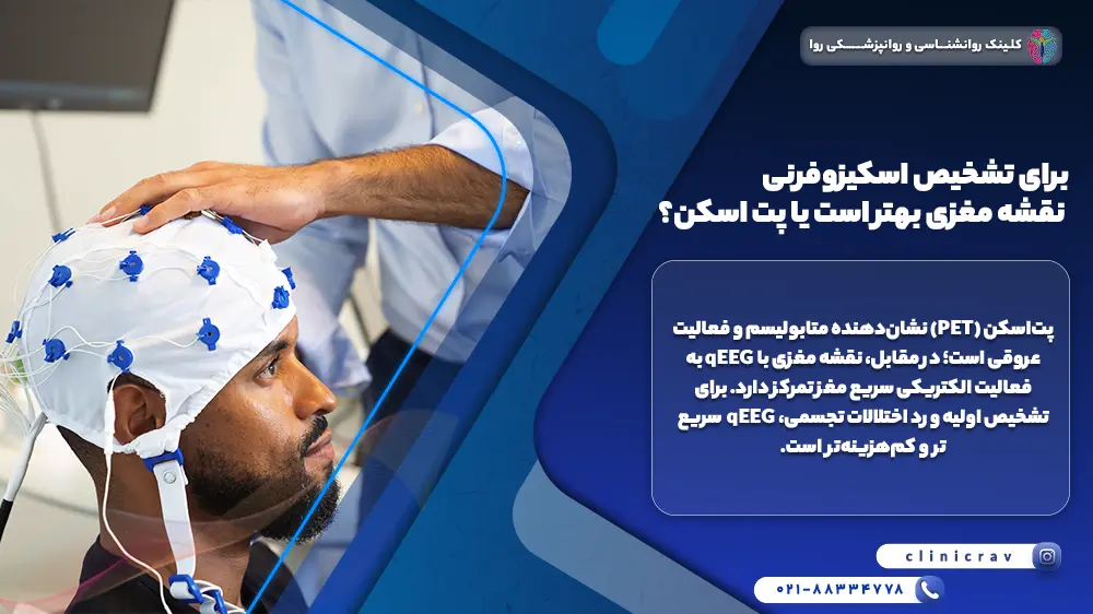 برای تشخیص اسکیزوفرنی نقشه مغزی بهتر است یا پت اسکن؟