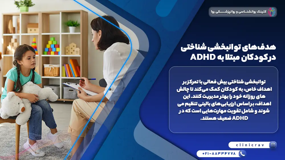 روان درمانگر در حال درمان کودک بیش فعال با توانبخشی شناختی 