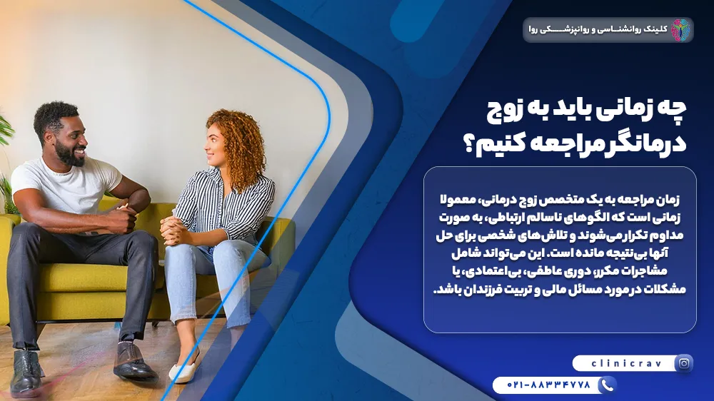 مرد و زن جوان که برای بهوبد رابطه خود به زوج درمانگر مراجعه کرده اند