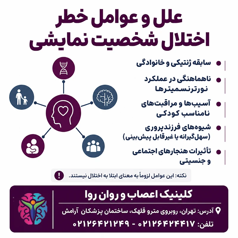 علت های اختلال شخصیت نمایشی
